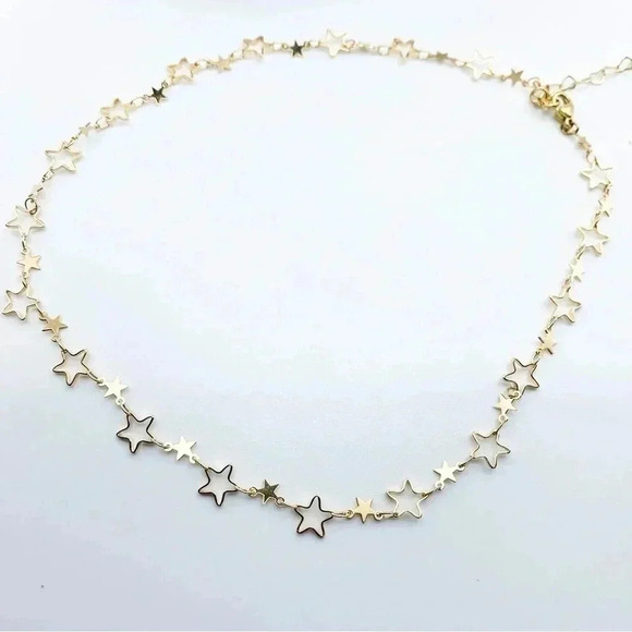 Star Choker 18k Gold Plated BEST SELLER - Picture 1 of 7